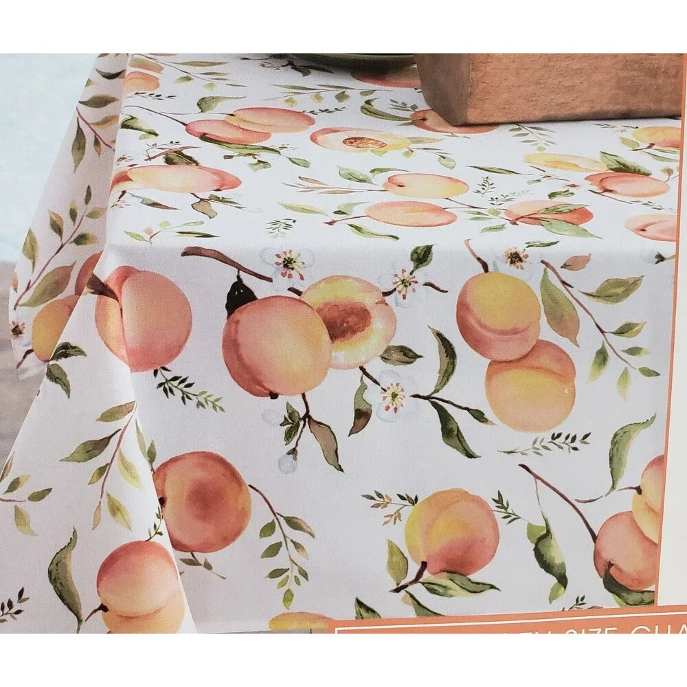 Textured Printed Fabric Tablecloth 60